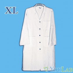Blouse blanche de laboratoire 100% coton - XL
